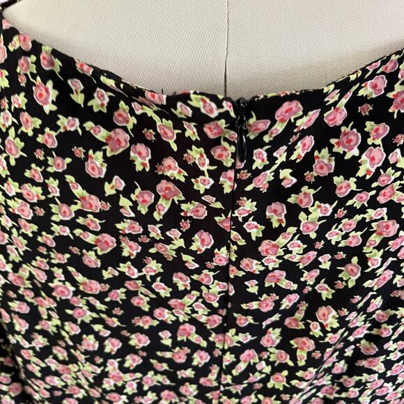 Vtg Y2K 2000s Ditsy Floral Print V Neck Maxi Dress Plus Sz 20W Cottagecore - Picture 6 of 10